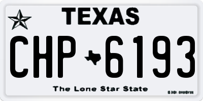 TX license plate CHP6193