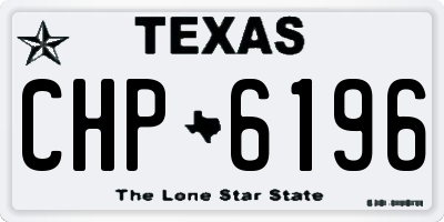 TX license plate CHP6196