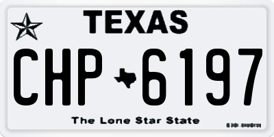 TX license plate CHP6197