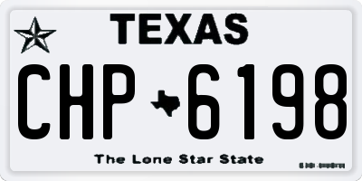 TX license plate CHP6198