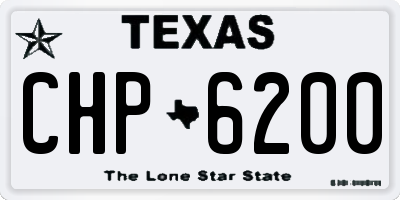 TX license plate CHP6200