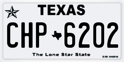 TX license plate CHP6202