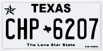TX license plate CHP6207