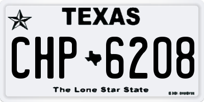 TX license plate CHP6208