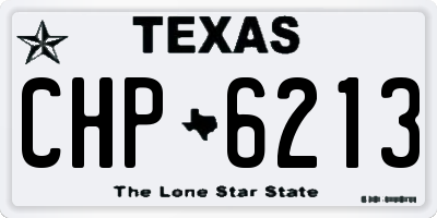 TX license plate CHP6213