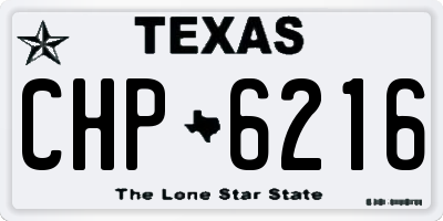 TX license plate CHP6216