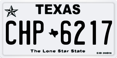 TX license plate CHP6217