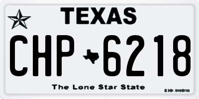 TX license plate CHP6218