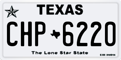 TX license plate CHP6220