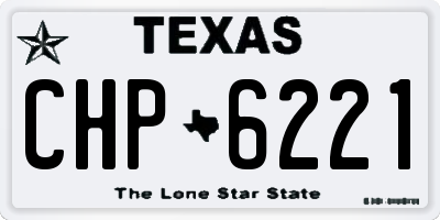 TX license plate CHP6221
