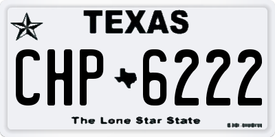 TX license plate CHP6222