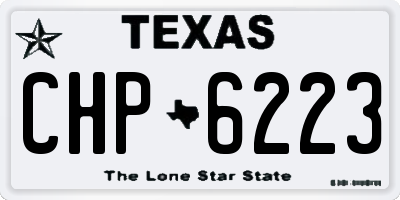 TX license plate CHP6223