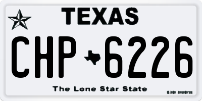 TX license plate CHP6226