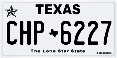TX license plate CHP6227