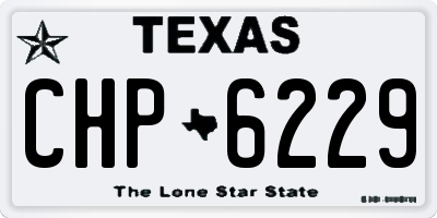TX license plate CHP6229