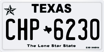 TX license plate CHP6230