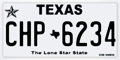 TX license plate CHP6234