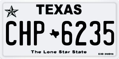 TX license plate CHP6235