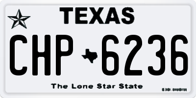 TX license plate CHP6236