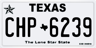 TX license plate CHP6239