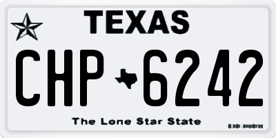 TX license plate CHP6242