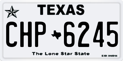 TX license plate CHP6245