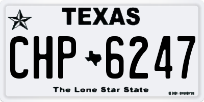 TX license plate CHP6247