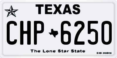 TX license plate CHP6250