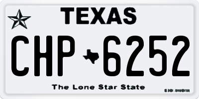 TX license plate CHP6252