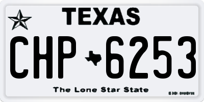 TX license plate CHP6253