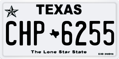 TX license plate CHP6255