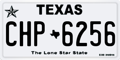 TX license plate CHP6256