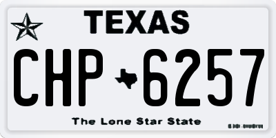 TX license plate CHP6257