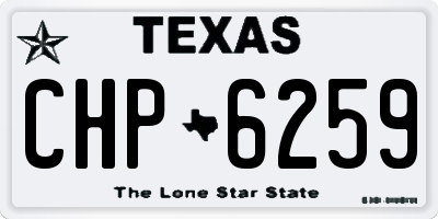 TX license plate CHP6259
