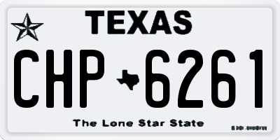 TX license plate CHP6261