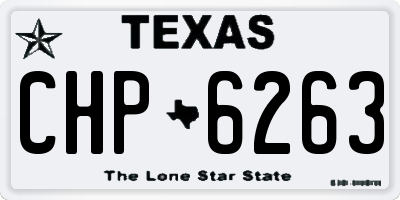TX license plate CHP6263