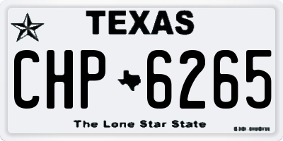 TX license plate CHP6265