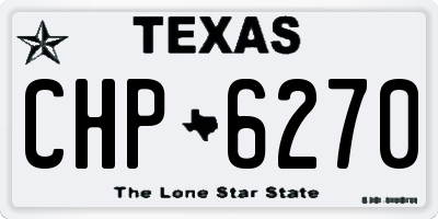 TX license plate CHP6270
