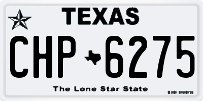 TX license plate CHP6275