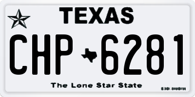 TX license plate CHP6281