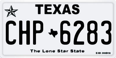 TX license plate CHP6283