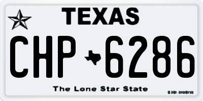 TX license plate CHP6286