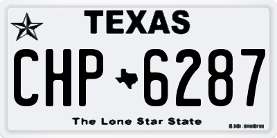 TX license plate CHP6287