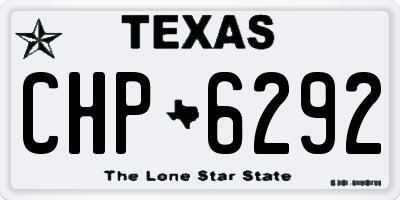 TX license plate CHP6292