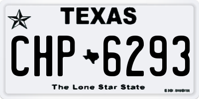 TX license plate CHP6293