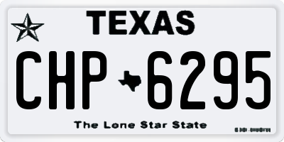 TX license plate CHP6295