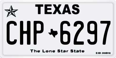 TX license plate CHP6297