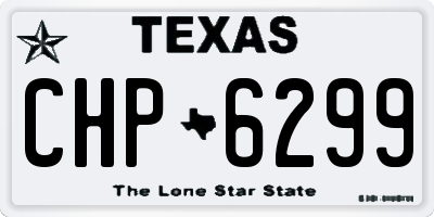 TX license plate CHP6299