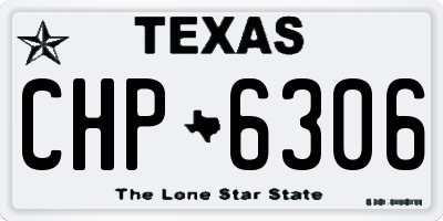 TX license plate CHP6306