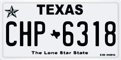 TX license plate CHP6318